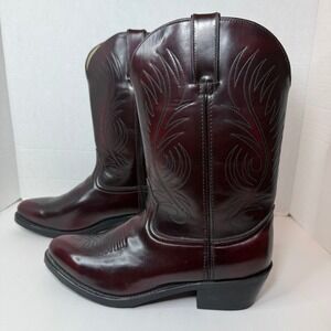 Durango Men's Burgundy Leather Western Cowboy Boots TR2542 Size 9.5D